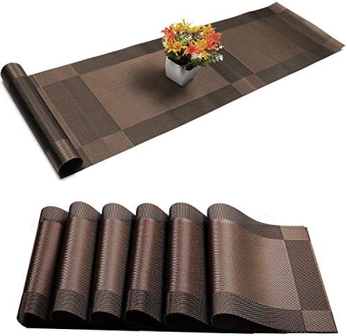 Placemats with Table Runner Sets Place Mats, Woven Crossweave Placemat