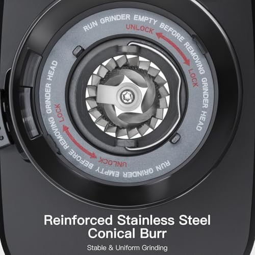 URintells Cuising Conical Burr Coffee Grinder, 51 Settings