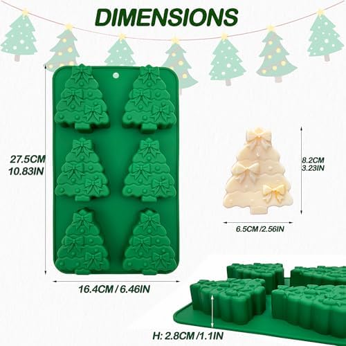 Christmas Tree Silicone Molds 2 Pack Christmas Chocolate Molds for