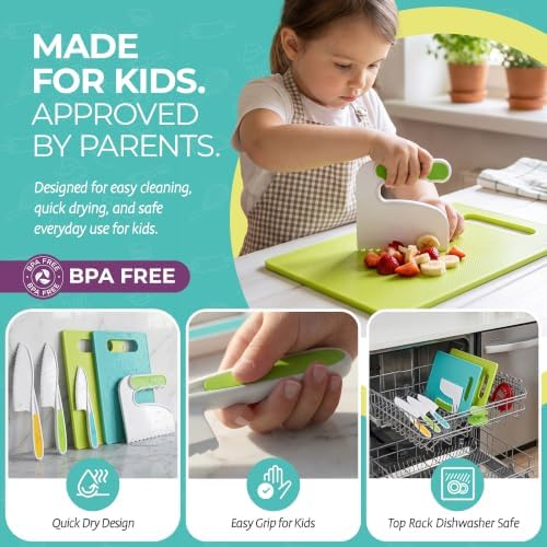 Tovla Jr. Kid Safe Knife Cooking Set | Montessori Kitchen Tools | Ages