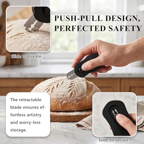 Uliya Bread Lame Set Dough Scoring Tool with 5 Replaceable Blades