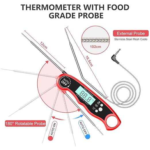 RIWUSI Meat Thermometer Digital, Instant Read Food Thermometer - Image 4