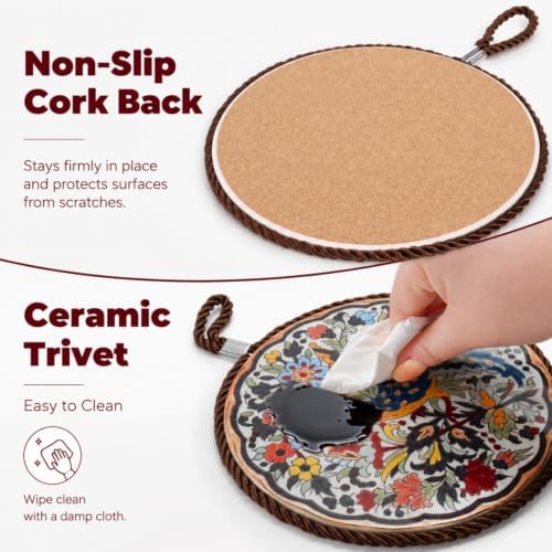6 Pack 6.7" Trivets for Hot Dishes, Pots and Pans, Heat Resistant