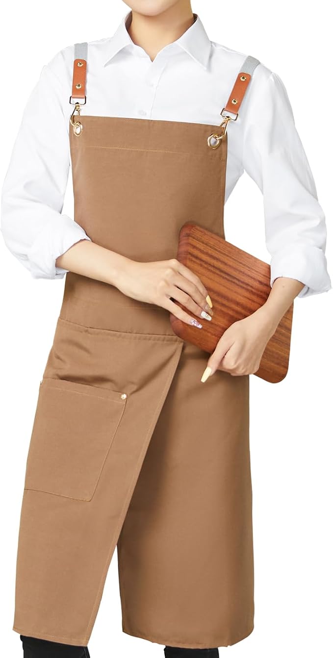 KITCHIEF Pottery Apron Split Leg, Cross Back Chef Apron - Image 6