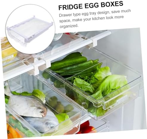 Drawer Type Egg Holder Refrigerator Egg Dispenser for Xmas White