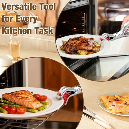 3PCS Hot Plate Grippers, Stainless Steel Bowl Holder Clips