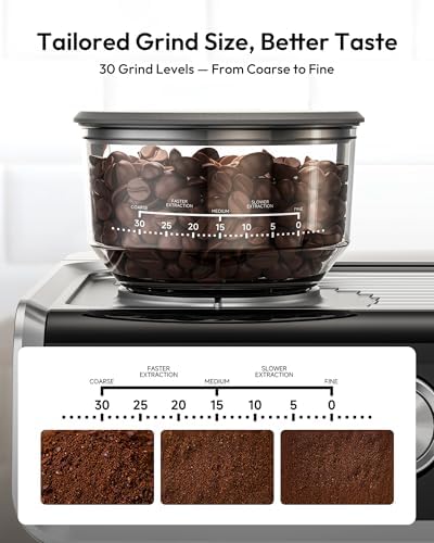 EUHOMY 20 Bar Espresso Machine with Grinder