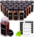 Churboro 25 Pack Glass Spice Jars with Labels, 4oz