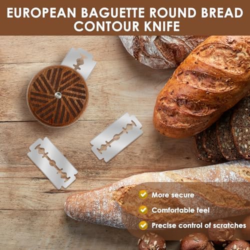 Wooden Bread Lame Slashing Tool, Dough Scoring Knife with 15 Blades