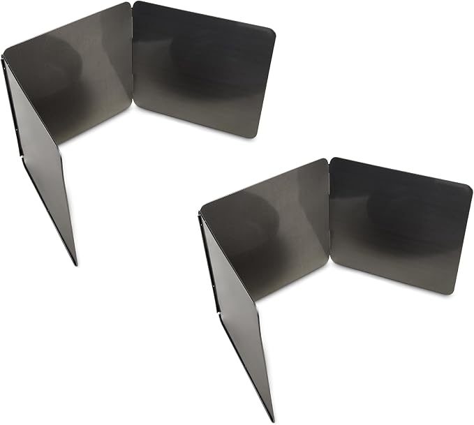 HIC Kitchen 3-Sided Splatter Guard, Non-Stick Carbon Steel, Heat Safe, Folds by HIC