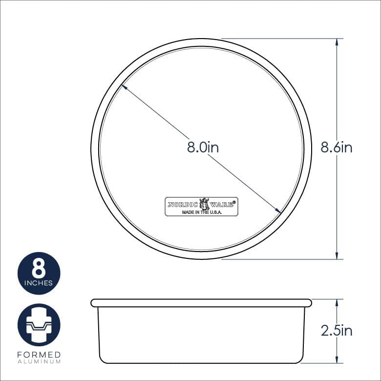 Nordic Ware Naturals Round Cake Pan, 8-Inch
