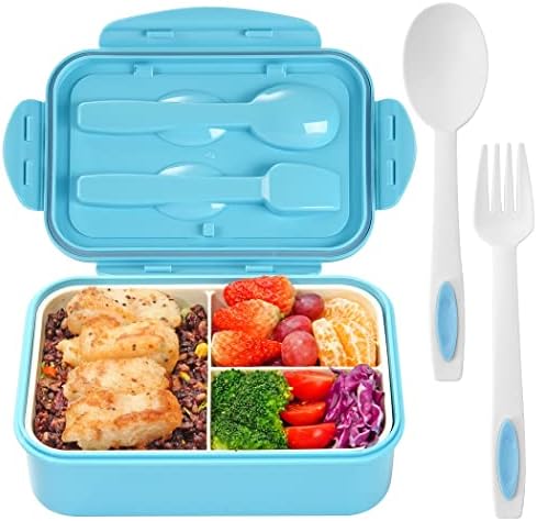 LOVINA Bento Lunch Box for Adults Kids - 1100ML/Built-in Utensil
