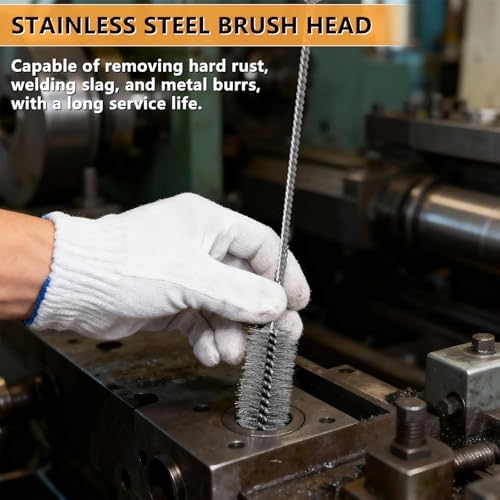 14pcs Brass Wire Brush Stainless Steel Wire Brushes Bottle Brush Set