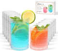 Hobnail Drinking Glasses, Tumbler Glassware, Set of 12