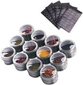 12 Powerful Magnetic Spice Tins- Stainless Steel Spice Storage