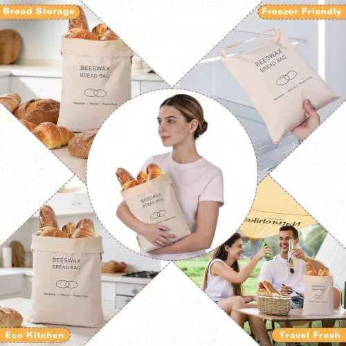 Reusable Beeswax Bread Bag for Sourdough