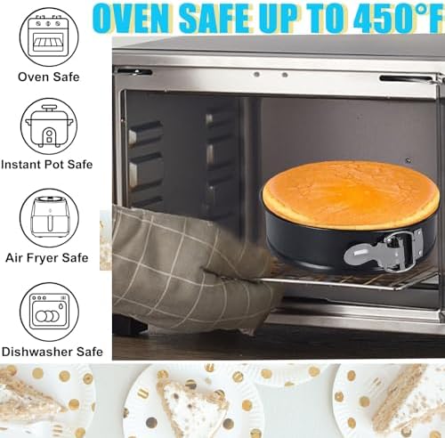 Round Cake Pan Sets for Baking Cake Decorating Supplies: 4 Non-Stick