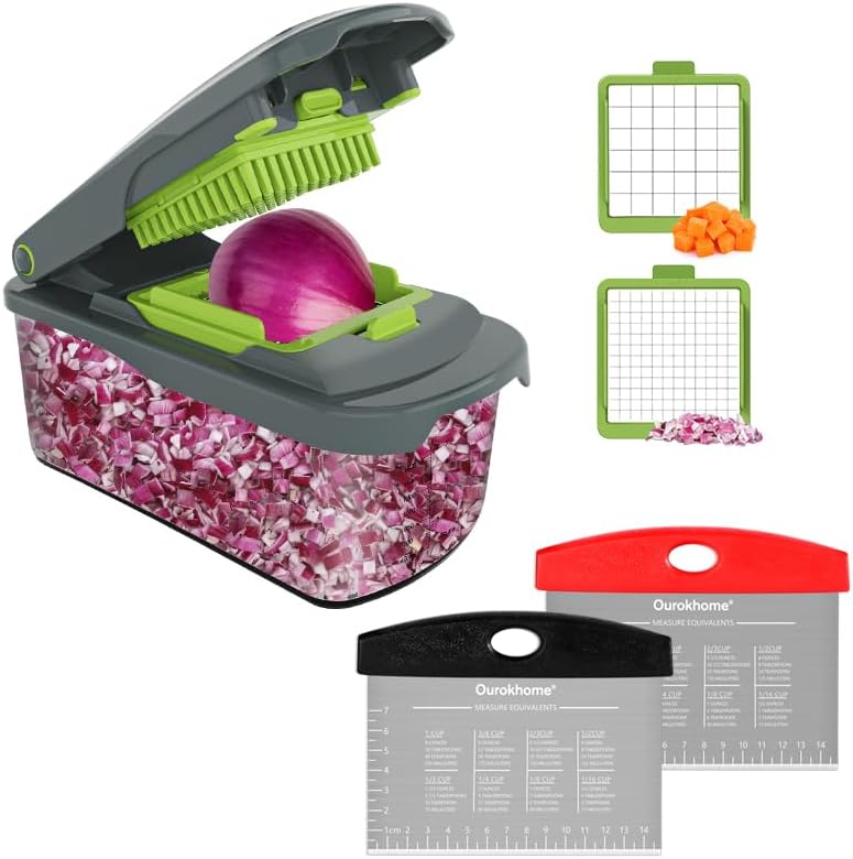 Ourokhome Vegetable Chopper Onion Cutter with Container