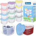 12pcs 2 oz Salad Dressing Container Heart-Shaped, Mini Condiment