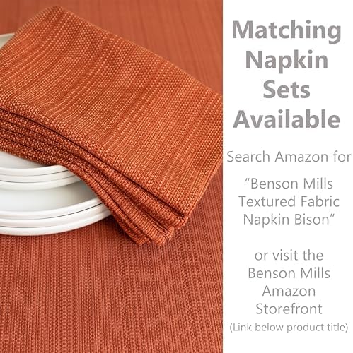 Benson Mills Cameron Tablecloth (Bison, 70" Round)