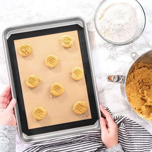Zulay Kitchen Silicone Baking Mat Sheet Set (3 sizes) - Reusable