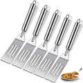 Patelai 5 Pcs Mini Spatula Set for Desserts Brownies, Slotted, Steel