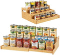 Expandable Bamboo Can Rack Organizer, 3 Tier Canned Food Storage for