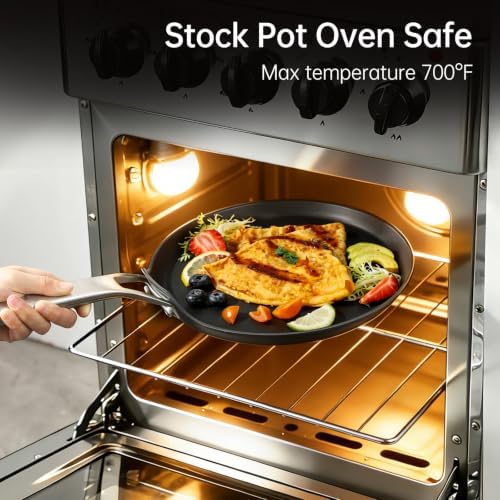 MsMk 8 Inch Nonstick Crepe Pan with Spreader, Induction Dosa Tawa