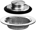 2PCS - Kitchen Sink Drain Strainer and Anti-Clogging Stopper Drainer
