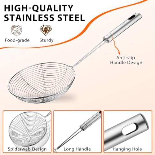 Swify Spider Strainer Set of 3 Asian Strainer Ladle Stainless Steel