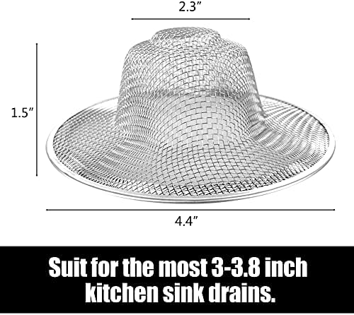 10pcs Mesh Sink Strainer, 4.5" Stainless Steel