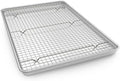 24 Inch Baking Sheet Pans with Rack Set, Natural Aluminum Cookie