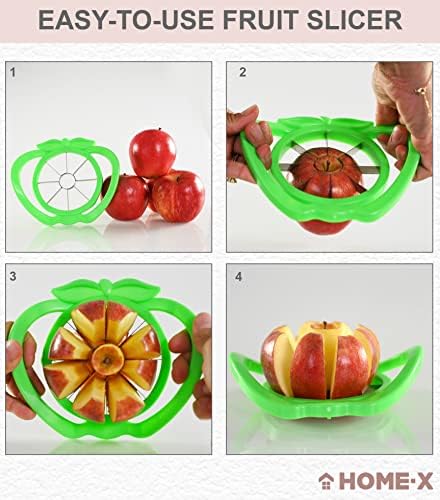 HOME-X Apple Corer and Cutter, Fruit and Vegetable Slicer, Apple Core