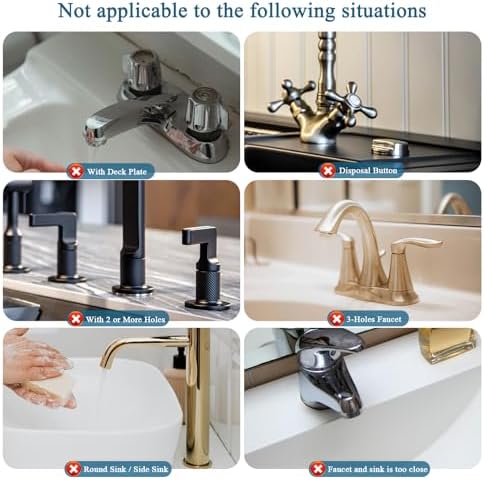 Diatomite Stone Faucet Mat for Kitchen Sink, 23.6 Inch Fast Drying