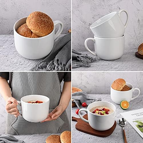50oz large Ceramic Soup Mug with Handles for Coffee, Tea, Ice Cream