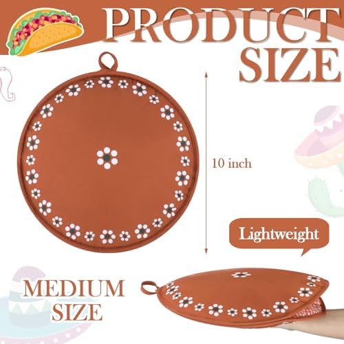 Honeydak 2 Pcs 10 Inch Tortilla Warmer Pouch,Clay Color
