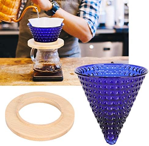 Cone Glass Pour Over Coffee Maker with Stand, 1-4 Cups Drip Coffee