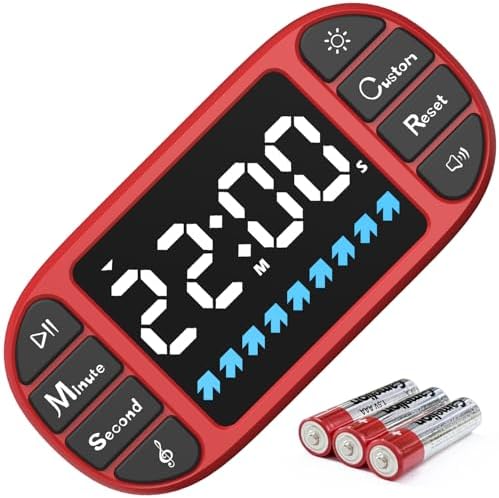 DOOMAY Magnetic Digital Kitchen Timer for Classroom Countdown
