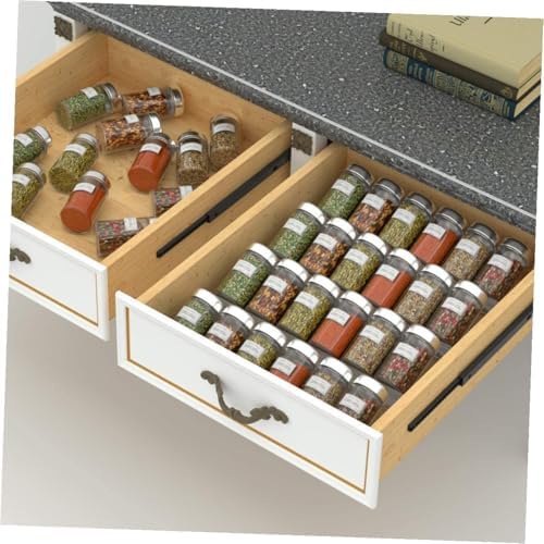 VOSAREA Expandable Acrylic Spice Rack Drawer Organizer Tray