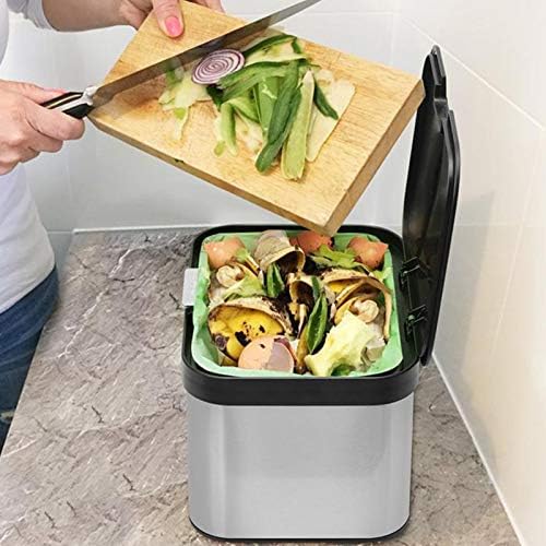 Compost Bin for Countertop, 1.13 Gallon, Black