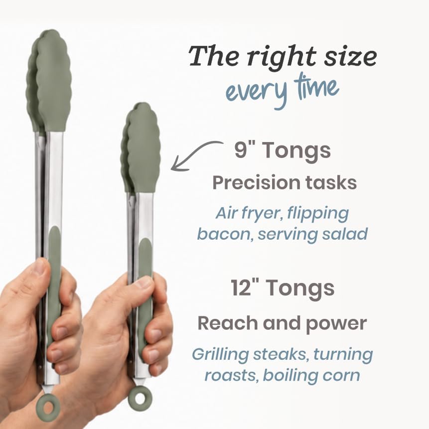 Starpack Silicone Kitchen Tongs, 2-Pack