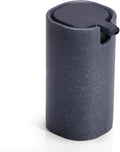 LINE+ARC Modern Easy-to-Press Soap Dispenser. No-Rust Cute Bathroom Gray Marble by LINEARC