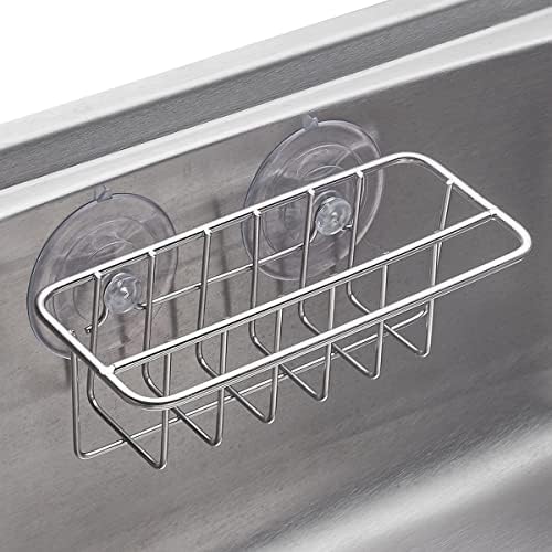 TESOT Sink Caddy Sponge Holder, SUS304 Stainless Steel, Silver