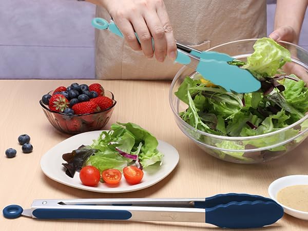 HOTEC Premium Stainless Steel Locking Kitchen Tongs - Image 9