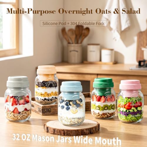Syntic 4 Pack 32 Oz Glass Salad Containers
