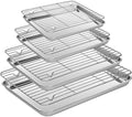 Baking Sheet Pan Set of 8, CEKEE Stainless Steel Cookie Sheets for