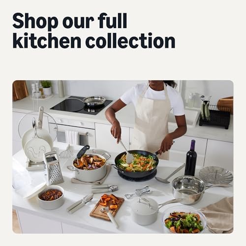 Amazon Basics Ceramic Nonstick Frying Pan Set, 3-Piece Cookware Set