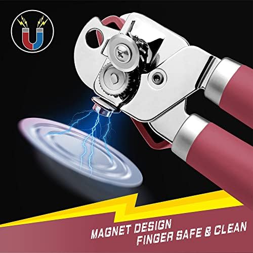 PrinChef Can Opener Manual, Can Tin Bottle Opener with Magnet