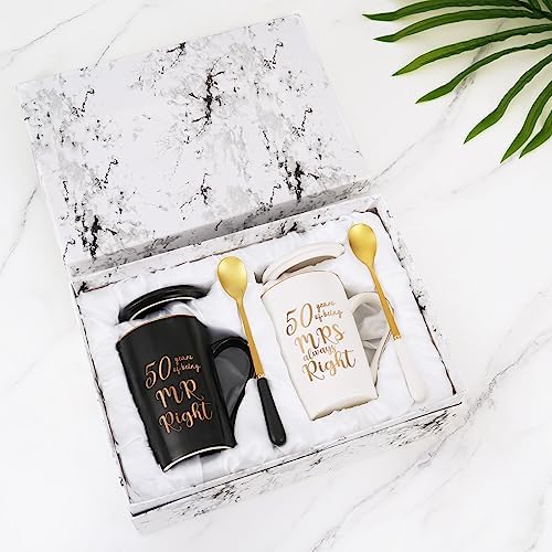 YHRJWN - 50th Wedding Gifts, 50 Years of Being Mr & Mrs Always Right