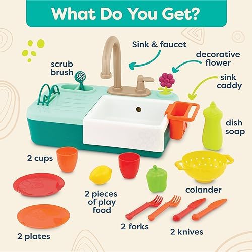 B. toys Play Sink with Running Water Faucet